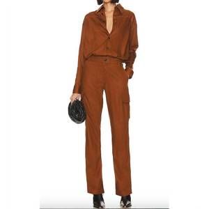 NEW RTA cargo jumpsuit in cognac